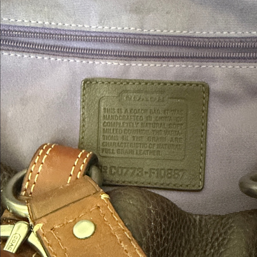 Coach Dark Brown Leather Shoulder Bag - Picture 4 of 10